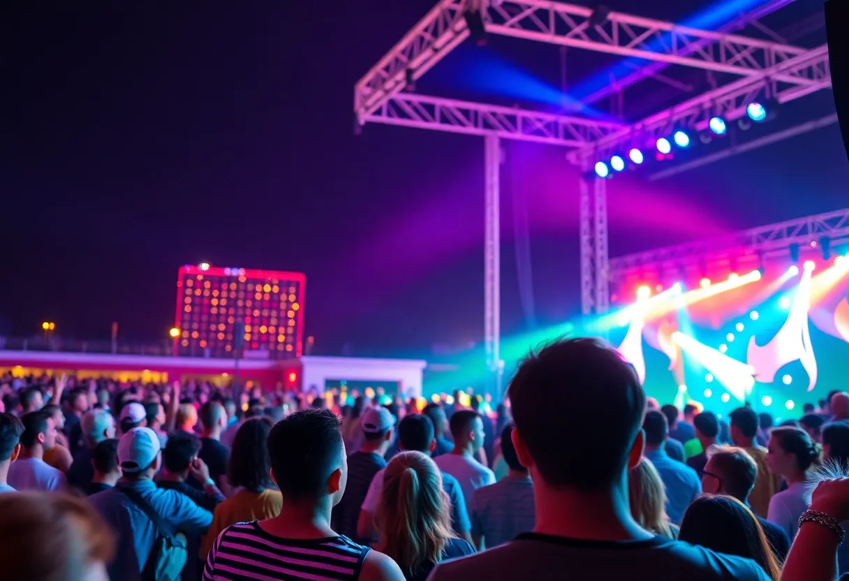 Crowd enjoying a live concert in Los Angeles