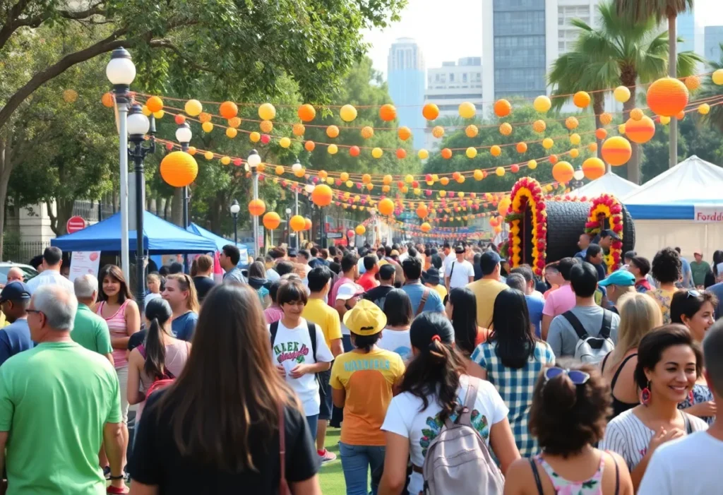 People enjoying community events in Los Angeles