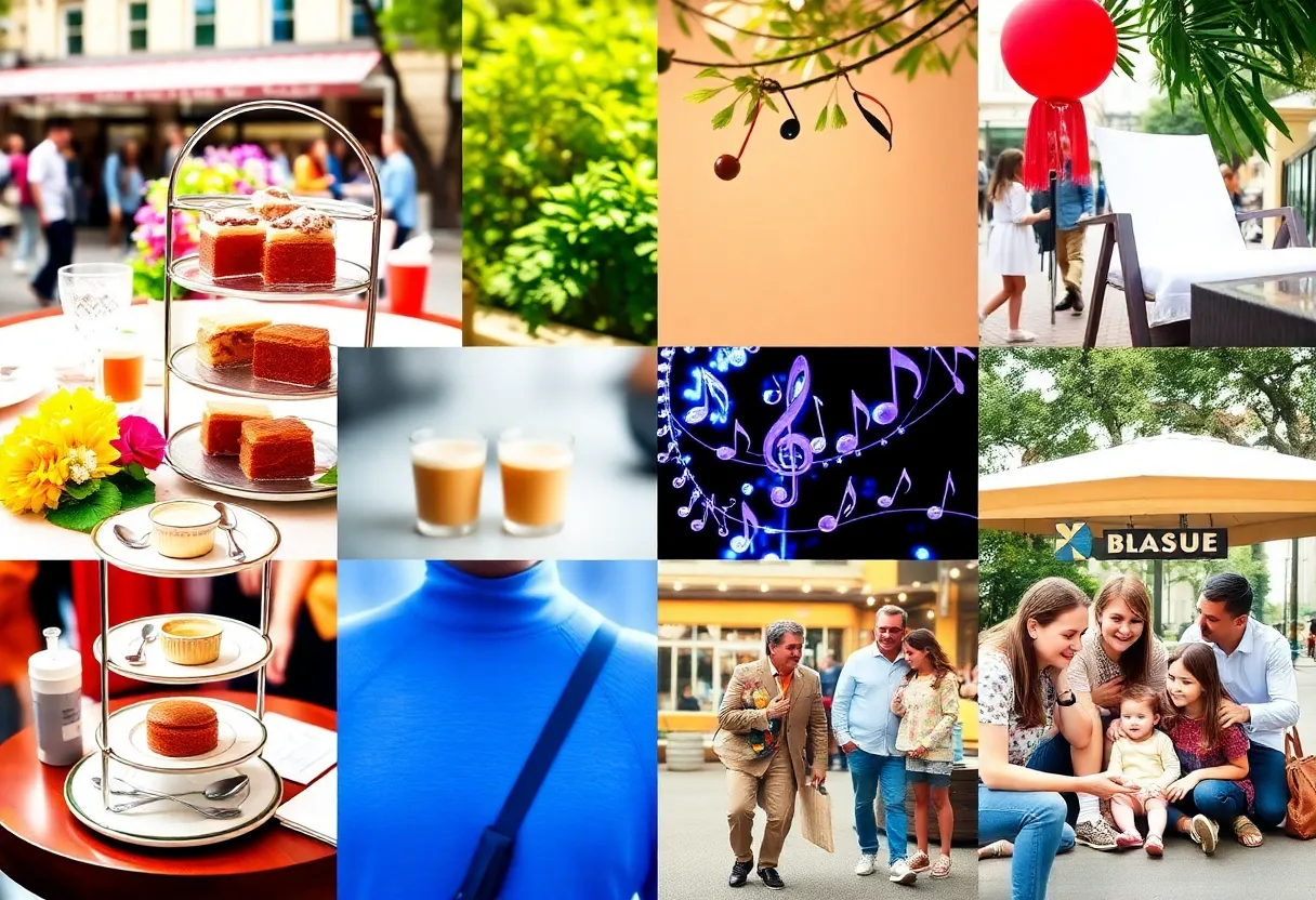 Collage of cultural events taking place in Los Angeles