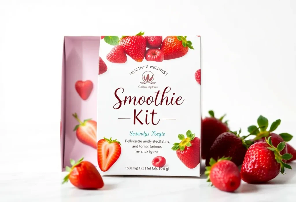 Erewhon's Strawberry Glaze Skin Smoothie Kit packaging