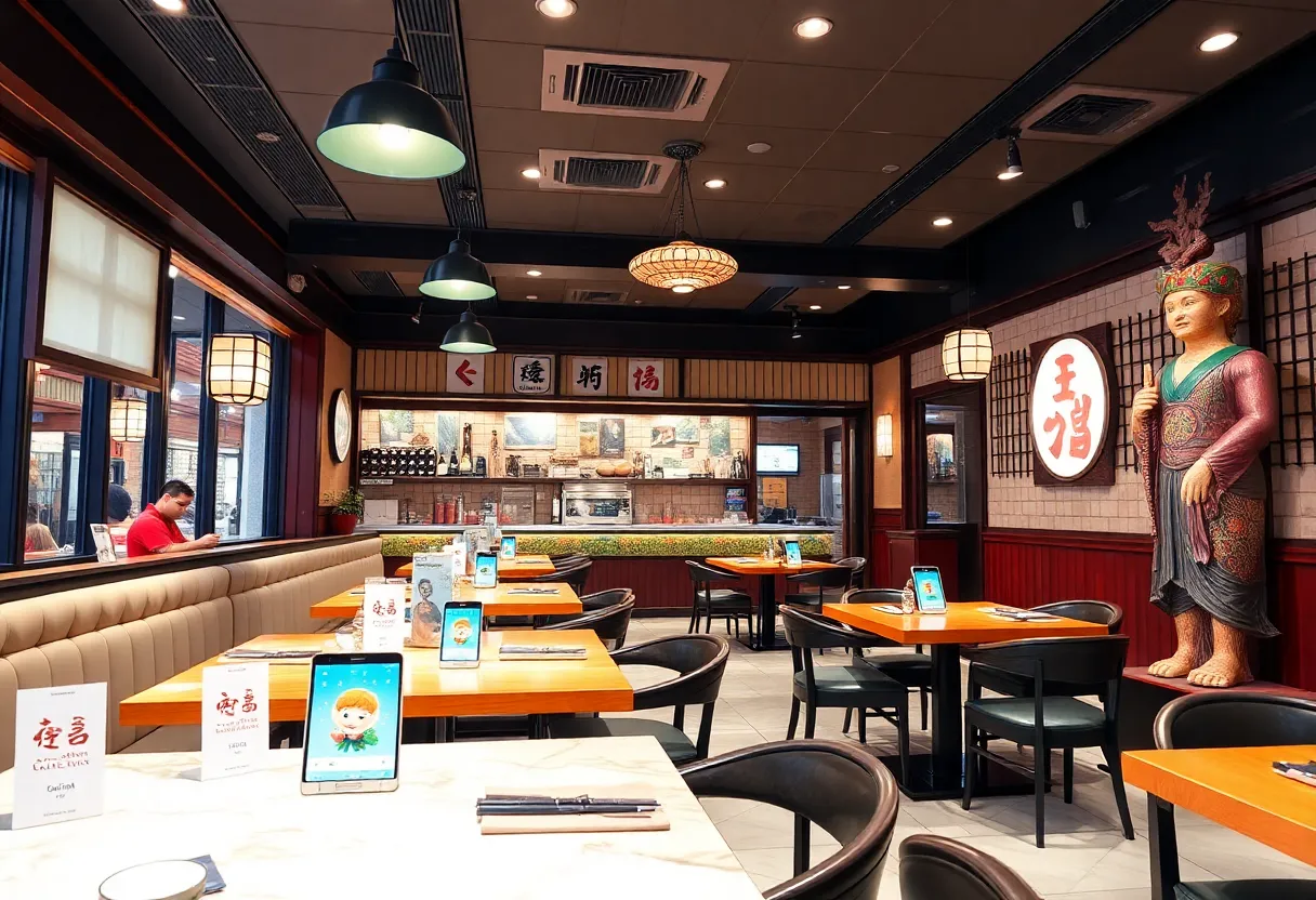 Interior view of Sushi Zanmai in Los Angeles