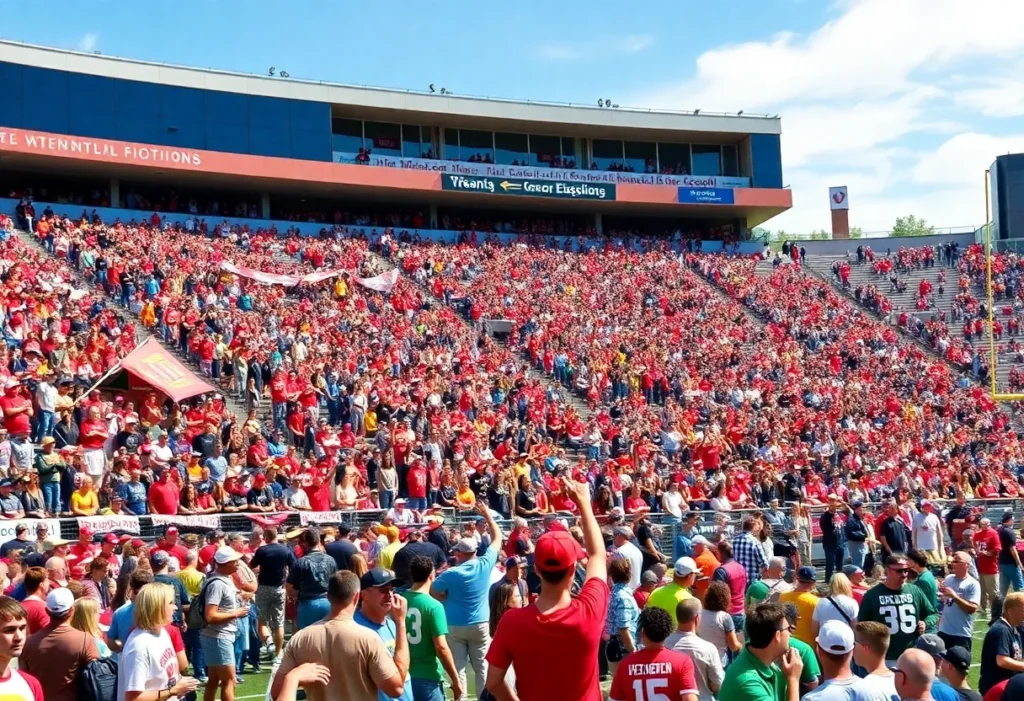 Crowd at UCLA vs Indiana football game