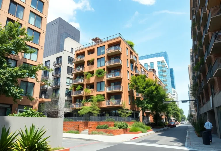 Vacant office buildings in downtown Los Angeles converted to affordable housing.