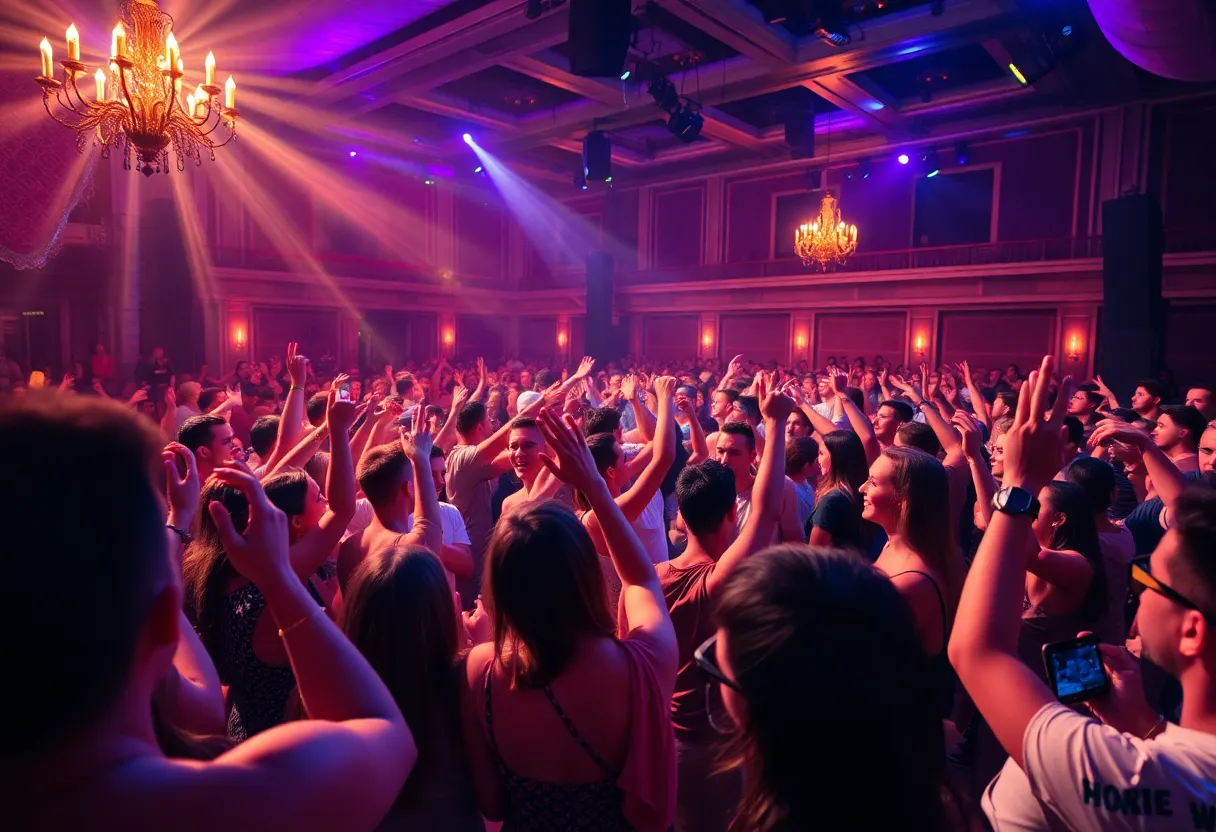 Audience enjoying Yeule's concert at The Belasco